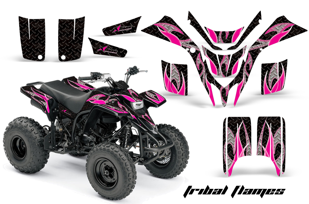 Yamaha Blaster Graphics Kit TribalFlames PinkBlackBG
